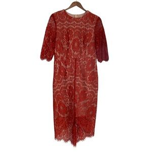 L’atiste By Amy dress red with nude lining Large